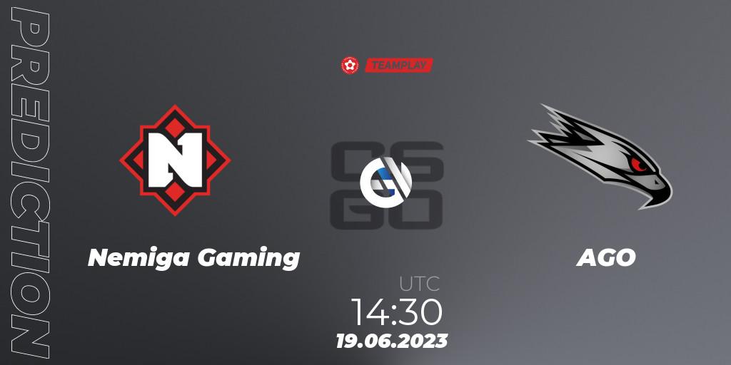 Prognoza Nemiga Gaming - AGO. 19.06.23, CS2 (CS:GO), LEON x TEAMPLAY Season 1
