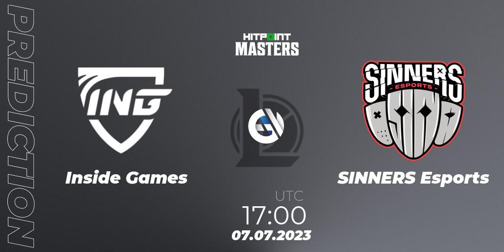 Prognoza Inside Games - SINNERS Esports. 07.07.23, LoL, Hitpoint Masters Summer 2023 - Group Stage