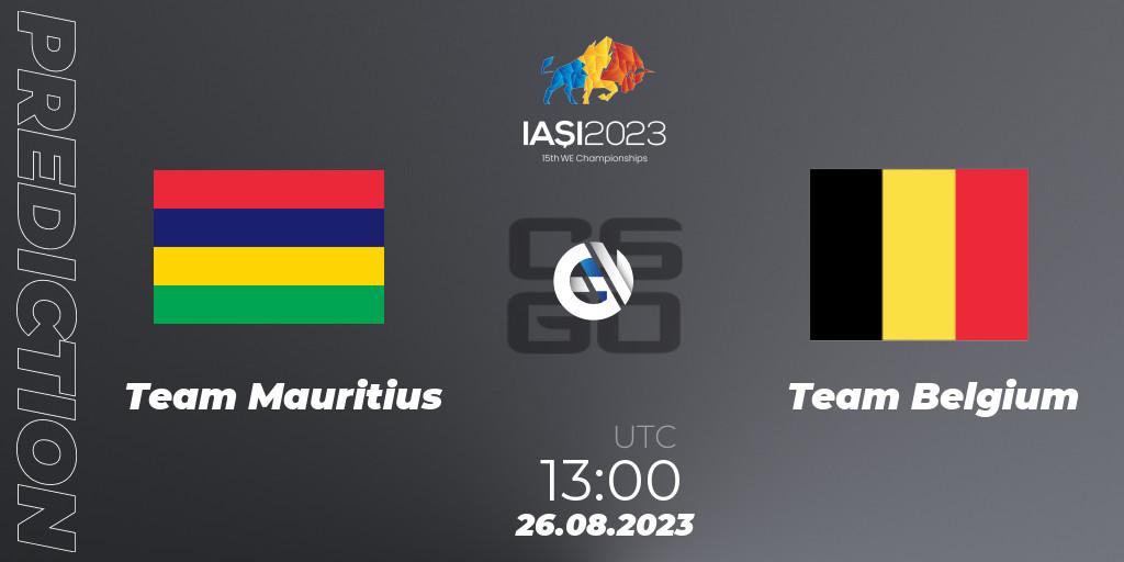 Prognoza Team Mauritius - Team Belgium. 26.08.2023 at 18:30, Counter-Strike (CS2), IESF World Esports Championship 2023