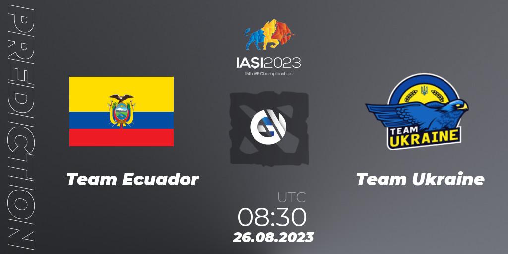 Prognoza Team Ecuador - Team Ukraine. 26.08.23, Dota 2, IESF World Championship 2023