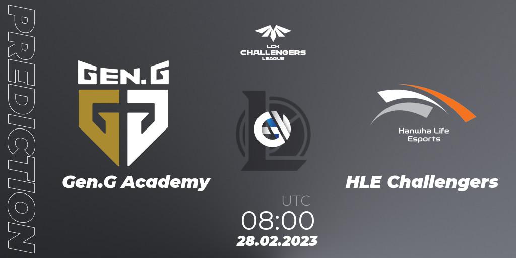 Prognoza Gen.G Academy - HLE Challengers. 28.02.2023 at 08:00, LoL, LCK Challengers League 2023 Spring