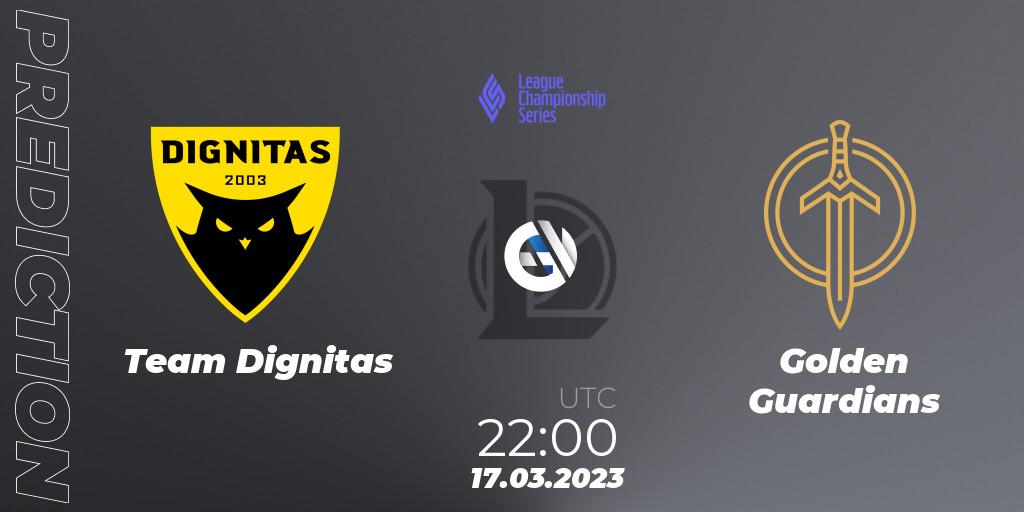 Prognoza Team Dignitas - Golden Guardians. 17.02.2023 at 02:00, LoL, LCS Spring 2023 - Group Stage