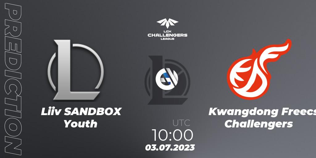 Prognoza Liiv SANDBOX Youth - Kwangdong Freecs Challengers. 03.07.23, LoL, LCK Challengers League 2023 Summer - Group Stage