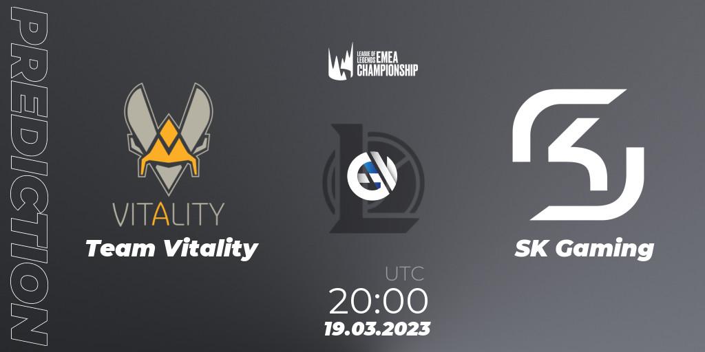 Prognoza Team Vitality - SK Gaming. 18.03.23, LoL, LEC Spring 2023 - Regular Season
