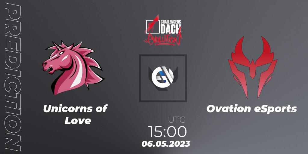 Prognoza Unicorns of Love - Ovation eSports. 06.05.2023 at 15:00, VALORANT, VALORANT Challengers DACH: Evolution Split 2 - Regular Season