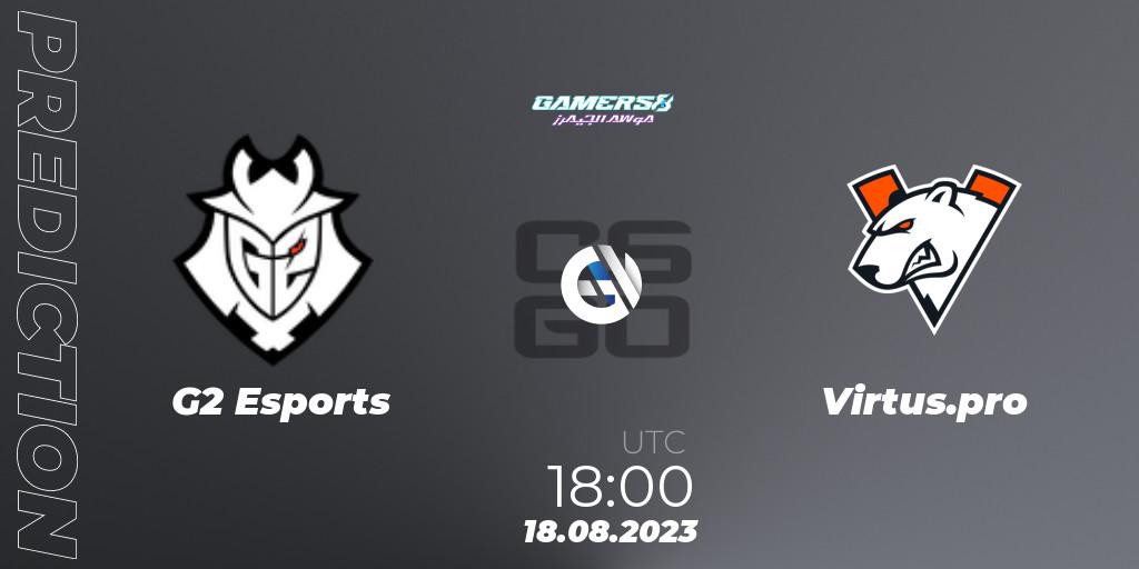 Prognoza G2 Esports - Virtus.pro. 18.08.23, CS2 (CS:GO), Gamers8 2023
