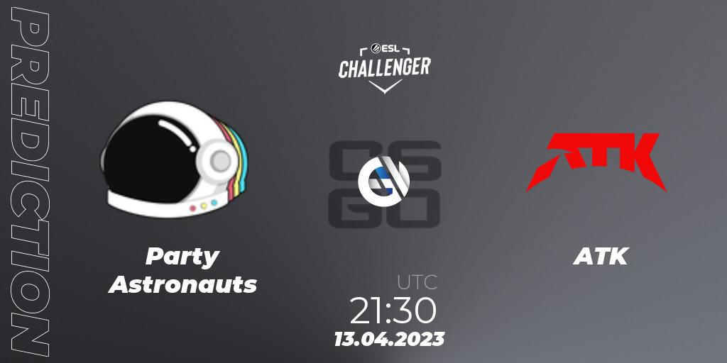 Prognoza Party Astronauts - ATK. 13.04.2023 at 21:30, Counter-Strike (CS2), ESL Challenger Katowice 2023: North American Qualifier