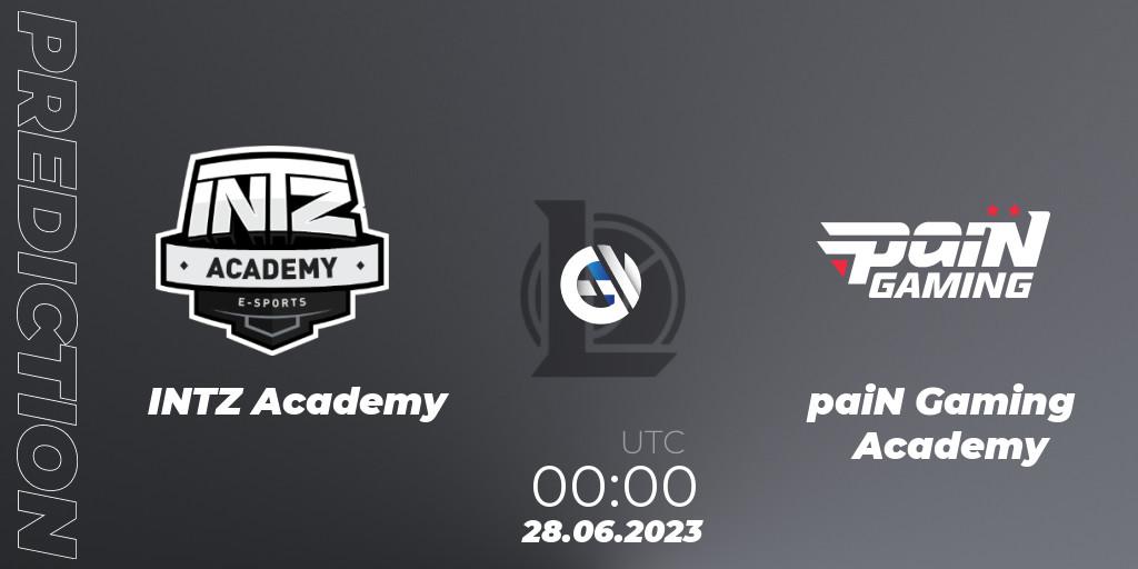 Prognoza INTZ Academy - paiN Gaming Academy. 28.06.2023 at 00:00, LoL, CBLOL Academy Split 2 2023 - Group Stage