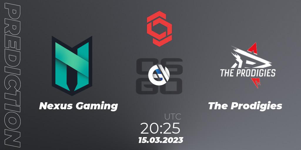 Prognoza Nexus Gaming - The Prodigies. 15.03.2023 at 20:25, Counter-Strike (CS2), CCT Central Europe Series 5 Closed Qualifier