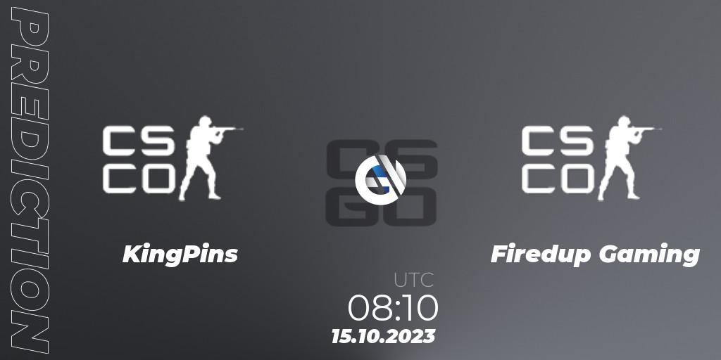 Prognoza Kingpins - Firedup Gaming. 15.10.23, CS2 (CS:GO), Dust2 India 1xBet Masters 3