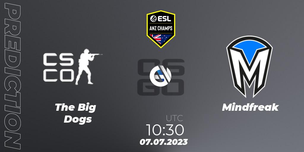 Prognoza The Big Dogs - Mindfreak. 07.06.23, CS2 (CS:GO), ESL ANZ Champs Season 16