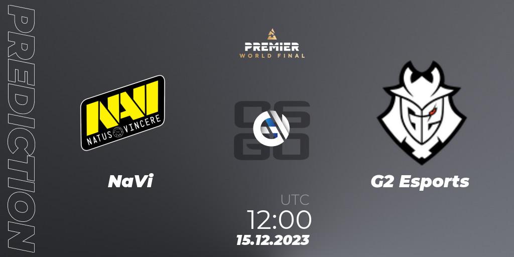Prognoza NaVi - G2 Esports. 15.12.23, CS2 (CS:GO), BLAST Premier World Final 2023