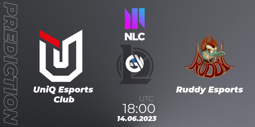 Prognoza UniQ Esports Club - Ruddy Esports. 14.06.2023 at 18:00, LoL, NLC Summer 2023 - Group Stage