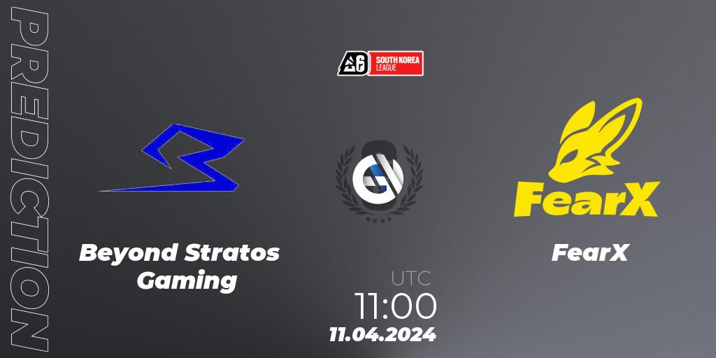 Prognoza Beyond Stratos Gaming - FearX. 11.04.24, Rainbow Six, South Korea League 2024 - Stage 1