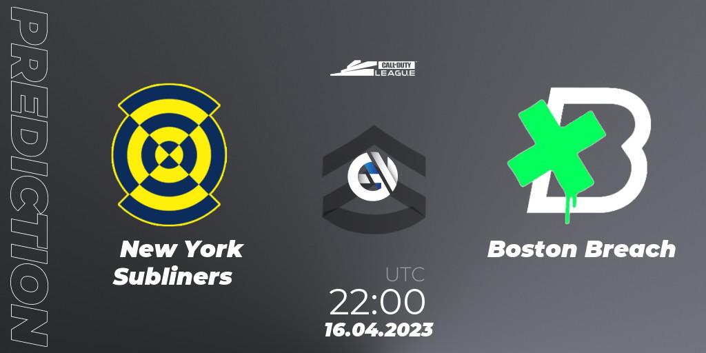 Prognoza New York Subliners - Boston Breach. 16.04.2023 at 22:00, Call of Duty, Call of Duty League 2023: Stage 4 Major Qualifiers