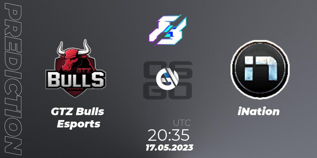 Prognoza GTZ Bulls Esports - iNation. 17.05.23, CS2 (CS:GO), Gamers8 2023 Europe Open Qualifier 1