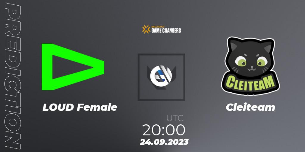 Prognoza LOUD Female - Cleiteam. 24.09.23, VALORANT, VCT 2023: Game Changers Brazil Series 2