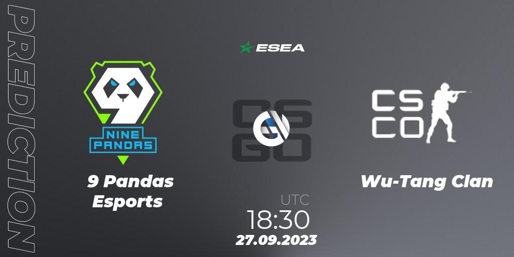 Prognoza 9 Pandas Esports - Wu-Tang Clan. 27.09.2023 at 13:00, Counter-Strike (CS2), ESEA Advanced Season 46 Europe