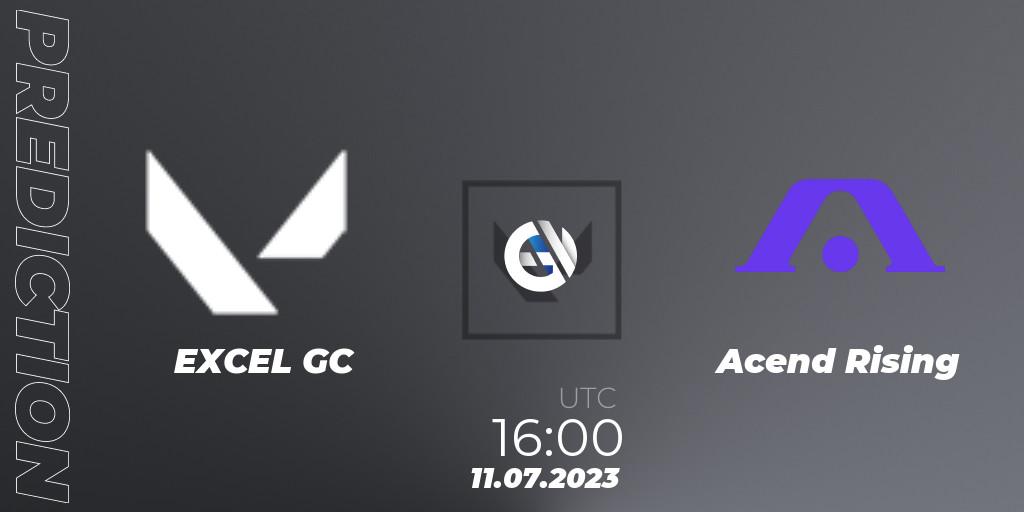Prognoza EXCEL GC - Acend Rising. 11.07.2023 at 16:10, VALORANT, VCT 2023: Game Changers EMEA Series 2 - Group Stage