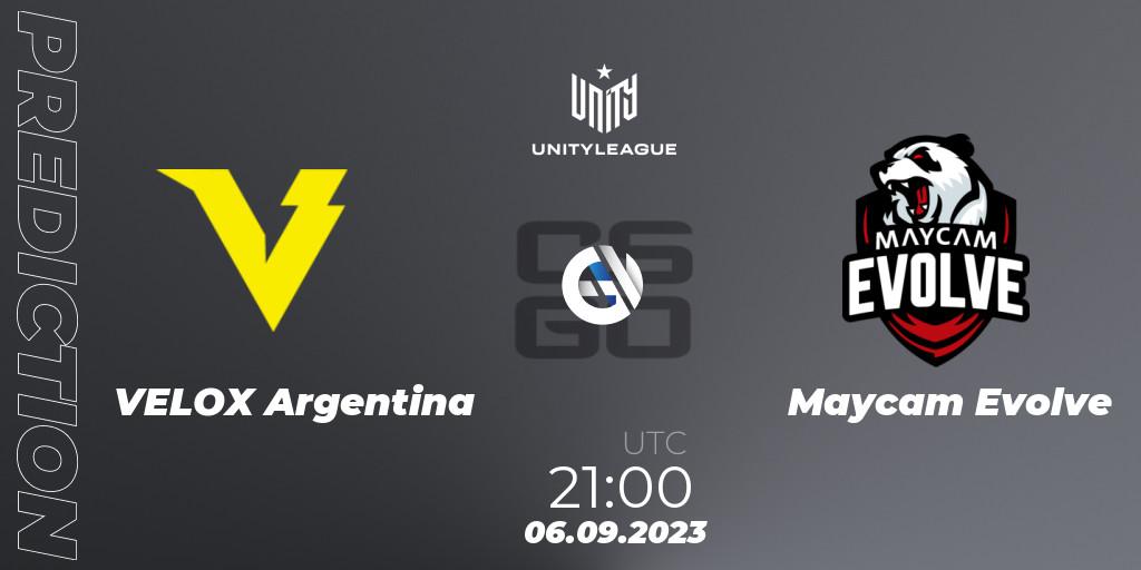 Prognoza VELOX Argentina - Maycam Evolve. 06.09.2023 at 21:00, Counter-Strike (CS2), LVP Unity League Argentina 2023