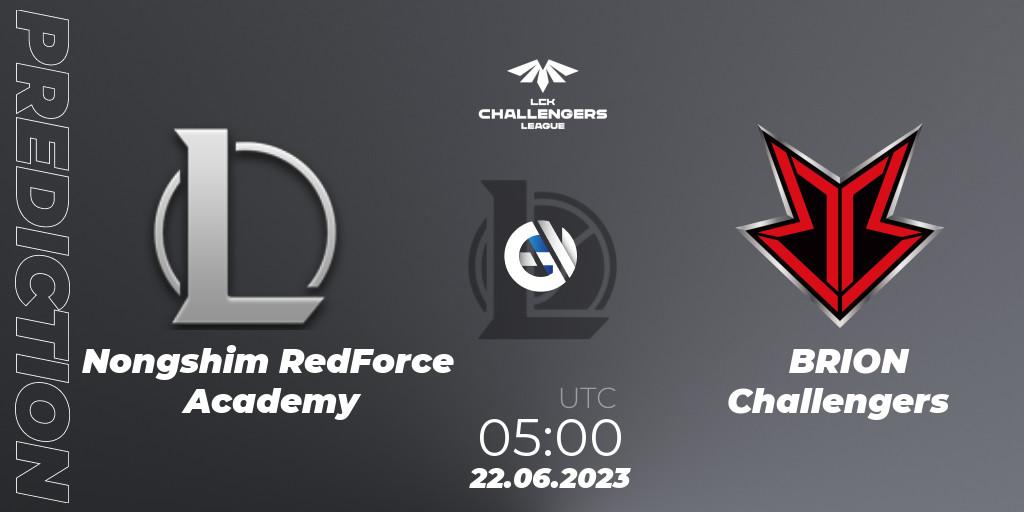Prognoza Nongshim RedForce Academy - BRION Challengers. 22.06.23, LoL, LCK Challengers League 2023 Summer - Group Stage