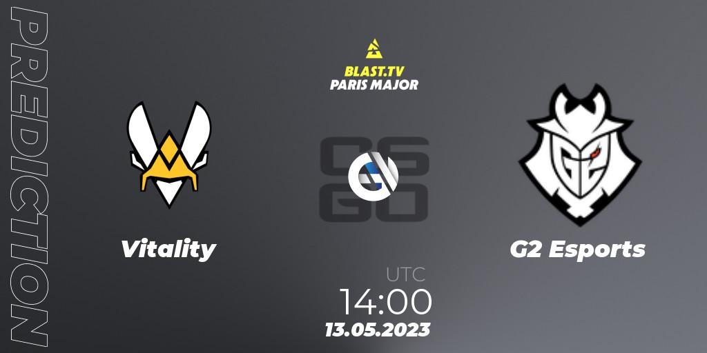 Prognoza Vitality - G2 Esports. 13.05.23, CS2 (CS:GO), BLAST Paris Major 2023