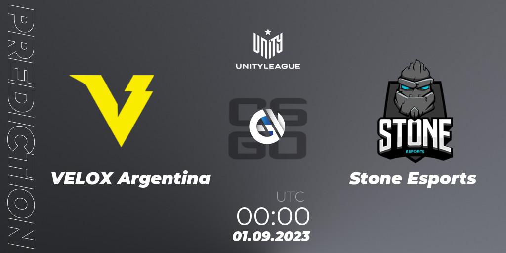 Prognoza VELOX Argentina - Stone Esports. 01.09.2023 at 00:00, Counter-Strike (CS2), LVP Unity League Argentina 2023