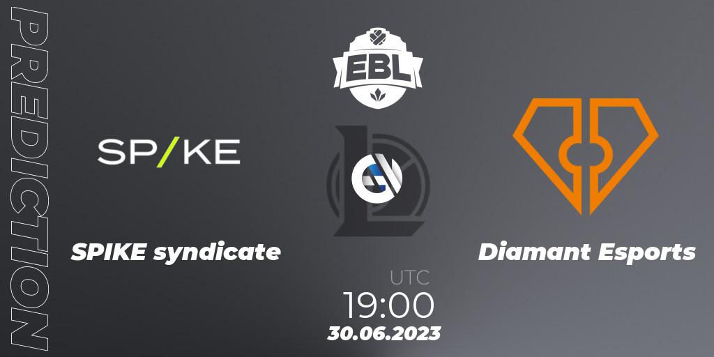 Prognoza SPIKE syndicate - Diamant Esports. 16.06.2023 at 17:00, LoL, Esports Balkan League Season 13