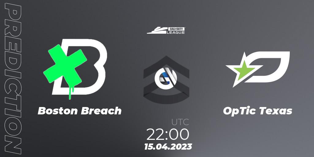 Prognoza Boston Breach - OpTic Texas. 15.04.2023 at 22:00, Call of Duty, Call of Duty League 2023: Stage 4 Major Qualifiers