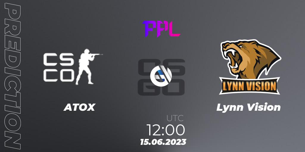 Prognoza ATOX - Lynn Vision. 15.06.2023 at 11:30, Counter-Strike (CS2), Perfect World Arena Premier League Season 4