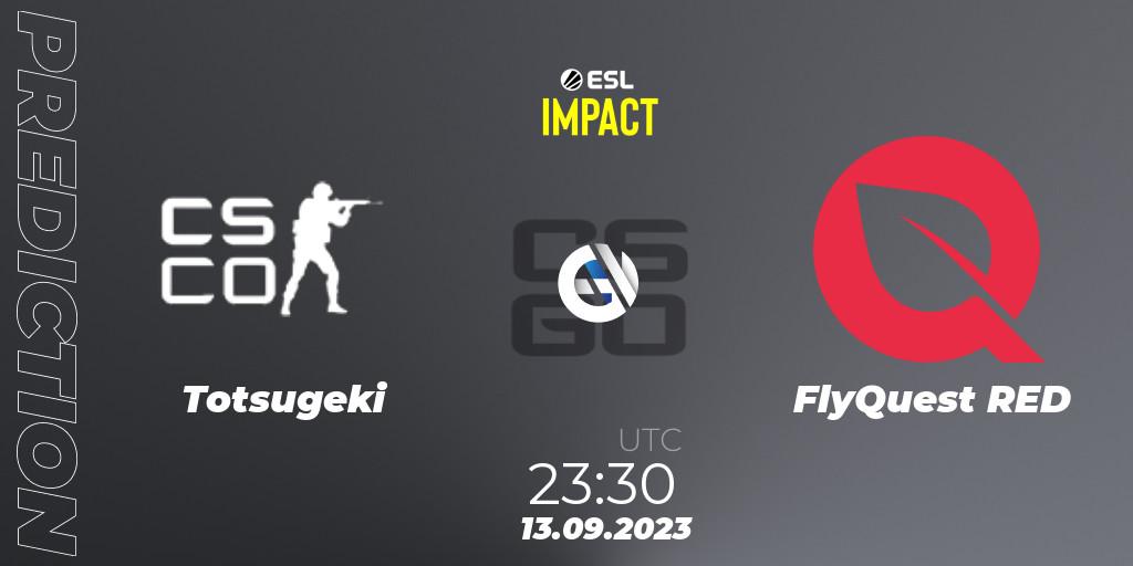 Prognoza Totsugeki - FlyQuest RED. 13.09.2023 at 23:30, Counter-Strike (CS2), ESL Impact League Season 4: North American Division