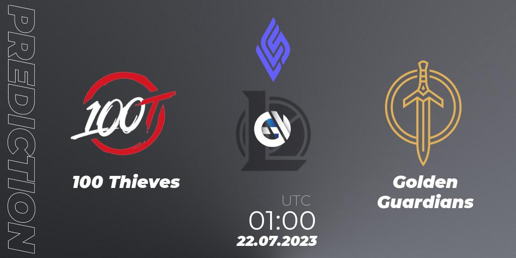 Prognoza 100 Thieves - Golden Guardians. 22.07.23, LoL, LCS Summer 2023 - Group Stage