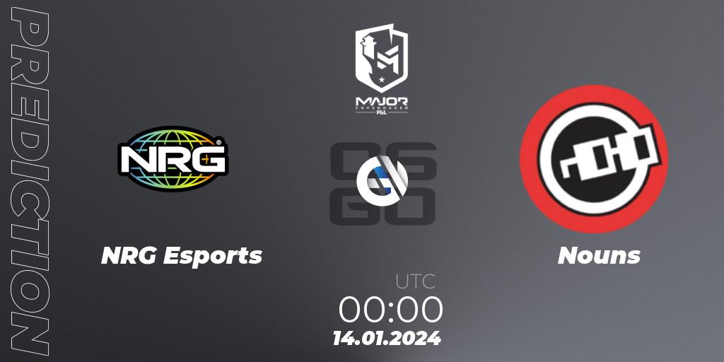 Prognoza NRG Esports - Nouns. 14.01.24, CS2 (CS:GO), PGL CS2 Major Copenhagen 2024 North America RMR Closed Qualifier