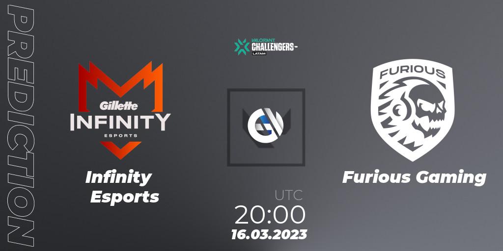 Prognoza Infinity Esports - Furious Gaming. 16.03.23, VALORANT, VALORANT Challengers 2023: LAS Split 1