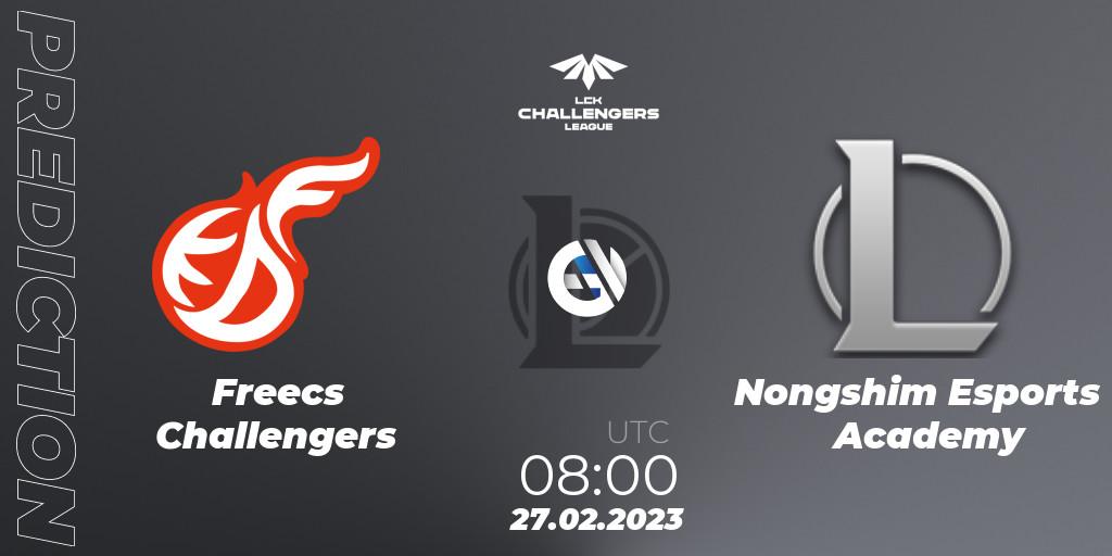 Prognoza Freecs Challengers - Nongshim Esports Academy. 27.02.2023 at 08:00, LoL, LCK Challengers League 2023 Spring