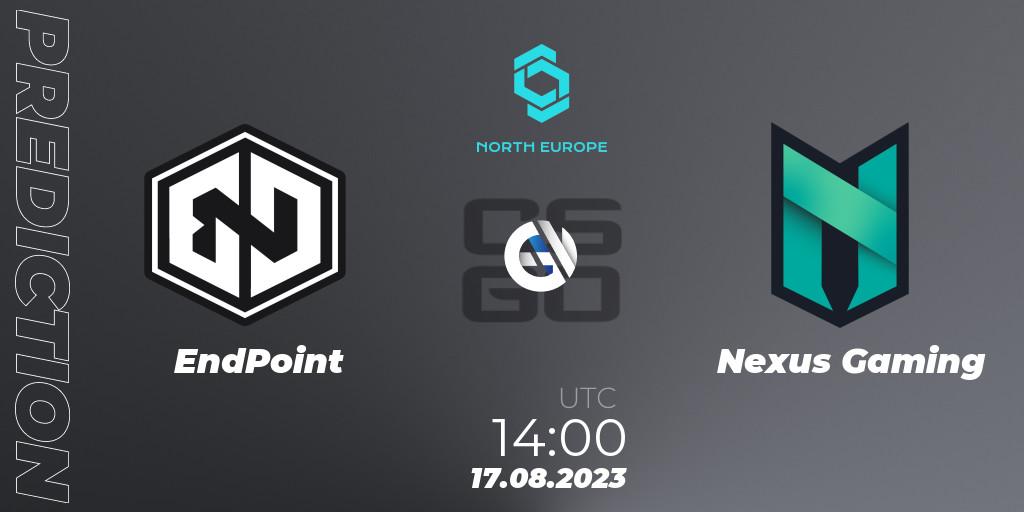 Prognoza EndPoint - Nexus Gaming. 17.08.2023 at 14:20, Counter-Strike (CS2), CCT North Europe Series #7