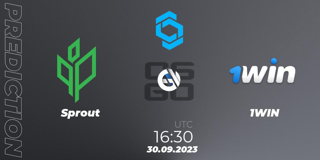 Prognoza Sprout - 1WIN. 30.09.2023 at 16:30, Counter-Strike (CS2), CCT East Europe Series #2