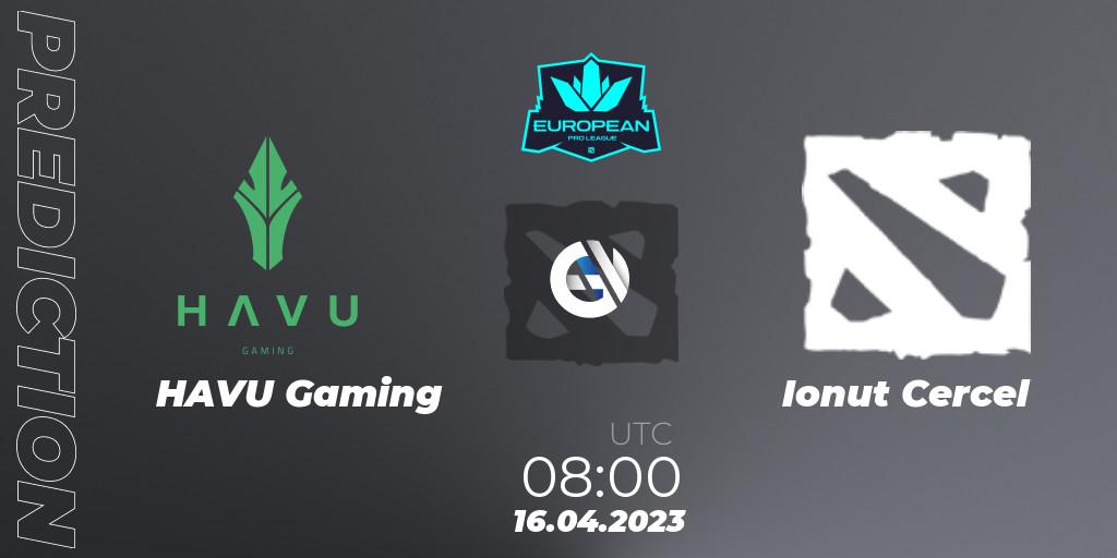 Prognoza HAVU Gaming - Ionut Cercel. 22.04.2023 at 08:03, Dota 2, European Pro League Season 8