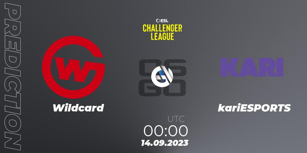Prognoza Wildcard - kariESPORTS. 14.09.2023 at 00:00, Counter-Strike (CS2), ESL Challenger League Season 46: North America