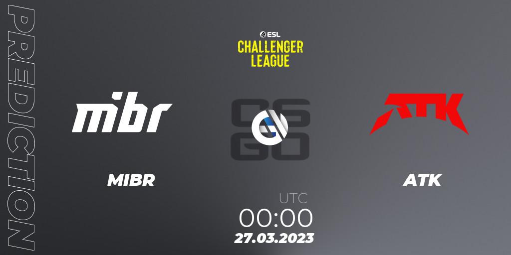 Prognoza MIBR - ATK. 26.03.23, CS2 (CS:GO), ESL Challenger League Season 44: North America