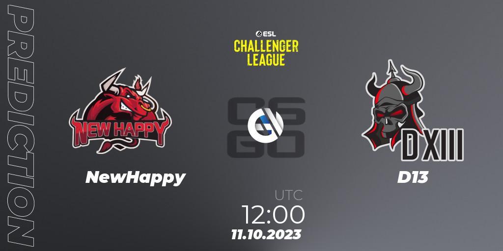 Prognoza NewHappy - D13. 13.10.23, CS2 (CS:GO), ESL Challenger League Season 46: Asia-Pacific