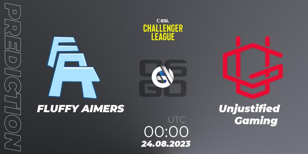 Prognoza FLUFFY AIMERS - Unjustified Gaming. 24.08.2023 at 00:00, Counter-Strike (CS2), ESL Challenger League Season 46: North America