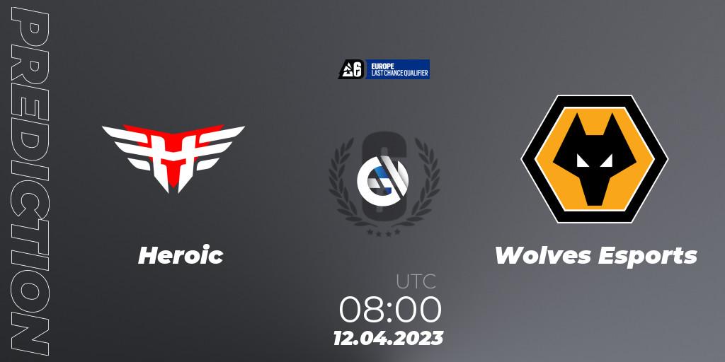 Prognoza Heroic - Wolves Esports. 12.04.23, Rainbow Six, Europe League 2023 - Stage 1 - Last Chance Qualifiers