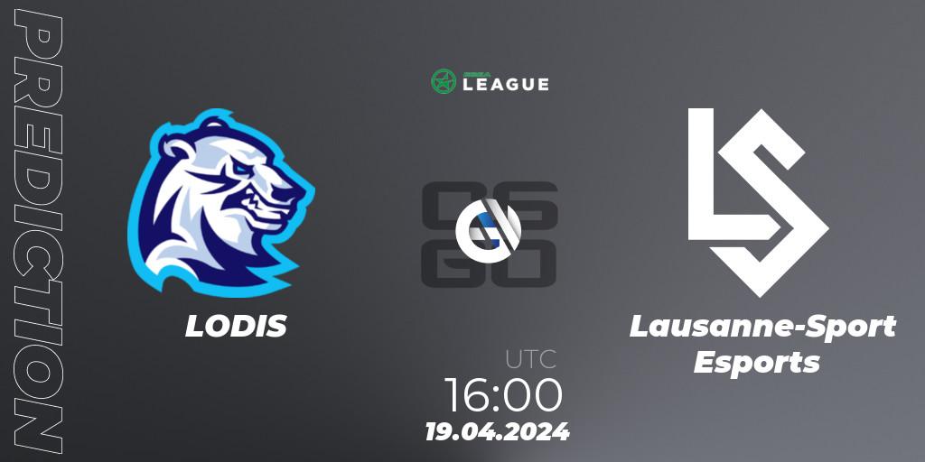 Prognoza LODIS - Lausanne-Sport Esports. 19.04.24, CS2 (CS:GO), ESEA Season 49: Advanced Division - Europe