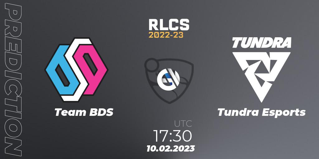 Prognoza Team BDS - Tundra Esports. 10.02.2023 at 17:30, Rocket League, RLCS 2022-23 - Winter: Europe Regional 2 - Winter Cup