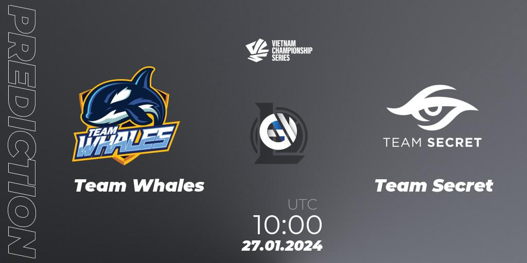 Prognoza Team Whales - Team Secret. 27.01.2024 at 10:00, LoL, VCS Dawn 2024 - Group Stage