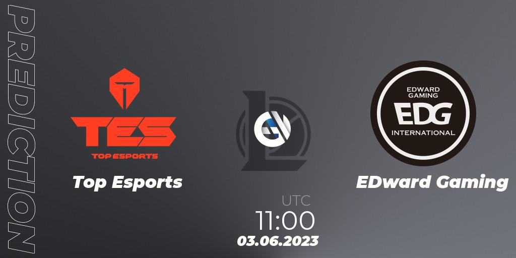 Prognoza Top Esports - EDward Gaming. 03.06.2023 at 11:00, LoL, LPL Summer 2023 Regular Season
