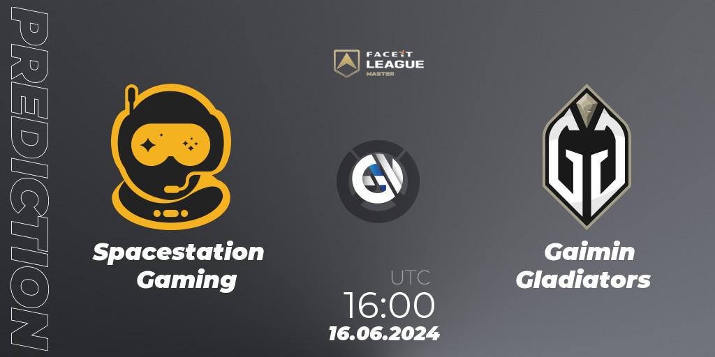 Prognoza Spacestation Gaming - Gaimin Gladiators. 16.06.2024 at 16:00, Overwatch, FACEIT League Season 1 - EMEA Master Road to EWC