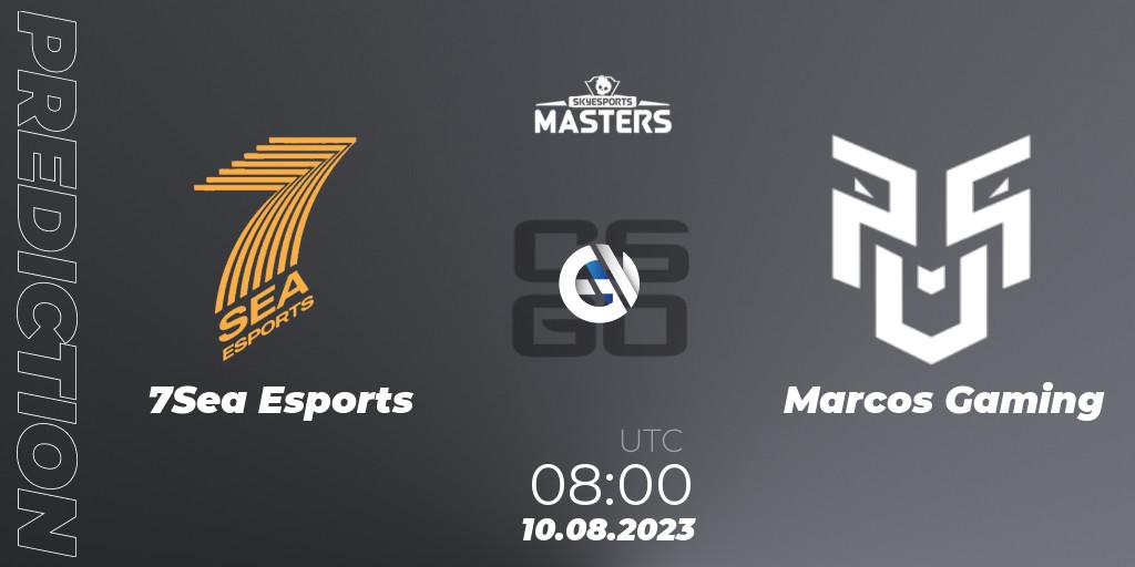 Prognoza 7Sea Esports - Marcos Gaming. 10.08.2023 at 08:00, Counter-Strike (CS2), Skyesports Masters 2023: Regular Season