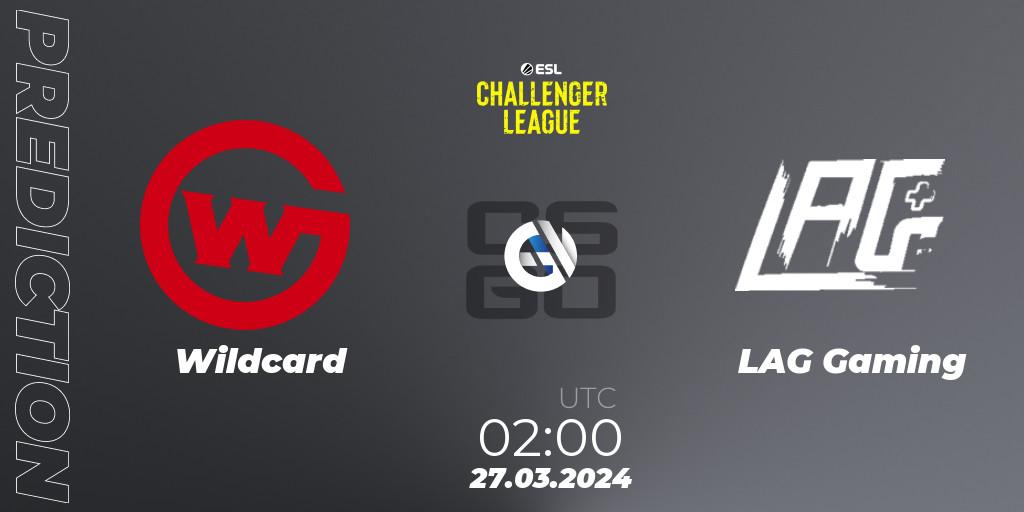 Prognoza Wildcard - LAG Gaming. 27.03.24, CS2 (CS:GO), ESL Challenger League Season 47: North America